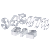 Cyfry od 0 do 9 - zestaw metalowych foremek do wykrawania - nr. kat. 31876 Thermohauser
