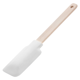 dł. 330 mm - Kauczukowa łopatka cukiernicza do wybierania masy - drewniana rączka - nr. kat. 47021 Thermohauser