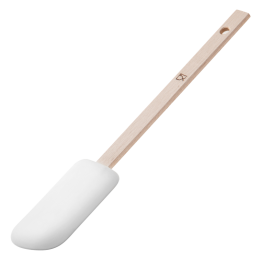 dł. 270 mm - Kauczukowa łopatka cukiernicza do wybierania masy - drewniana rączka - nr. kat. 47011 Thermohauser