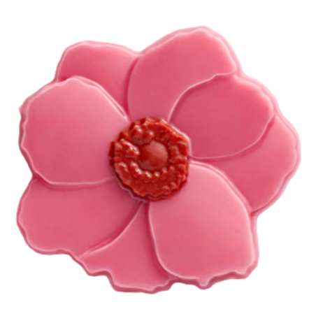 op. 210 szt. Kwiat Magnolii Różowy - 33405 Barbara Decor - dekoracja z białej czekolady - wym. 30 x 34 mm