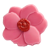 op. 210 szt. Kwiat Magnolii Różowy - 33405 Barbara Decor - dekoracja z białej czekolady - wym. 30 x 34 mm