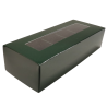 1 szt. Zielone pudełko na praliny - dł. 170 x szer. 70 x wys. 40 mm - dekoracyjne opakowanie z okienkiem
