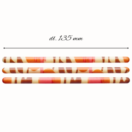 op. 228 szt.  Bierki Tokyo - 33736 Barbara Decor - kolorowe patyczki z białej czekolady - wym. 5 x 135 mm