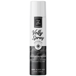 op. 250 ml Czarny zamsz spożywczy w sprayu - strukturalny barwnik do dekoracji cukierniczych - Barima Artisanal