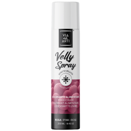 op. 250 ml Różowy zamsz spożywczy w sprayu - strukturalny barwnik do dekoracji cukierniczych - Barima Artisanal