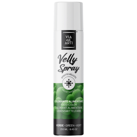 op. 250 ml Zielony zamsz spożywczy w sprayu - strukturalny barwnik do dekoracji cukierniczych - Barima Artisanal