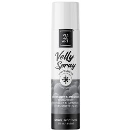 op. 250 ml Szary zamsz spożywczy w sprayu - strukturalny barwnik do dekoracji cukierniczych - Barima Artisanal