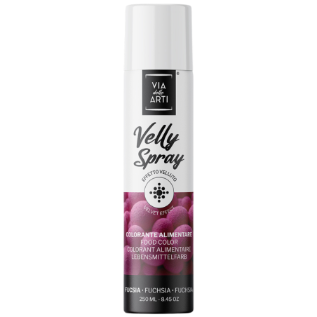 op. 250 ml Ciemnoróżowy zamsz spożywczy w sprayu - strukturalny barwnik do dekoracji cukierniczych - Barima Artisanal