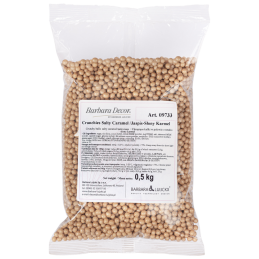 op. 0.5 kg Jaspis 09733 Barbara Decor - Crunchies Salty Caramel - chrupiące kuleczki ryżowe w polewie karmelowej - śr. 4 mm