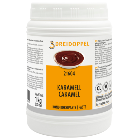 1 kg PASTA KARMEL 0216 DREIDOPPEL pasta smakowa do lodów i wyrobów cukierniczych