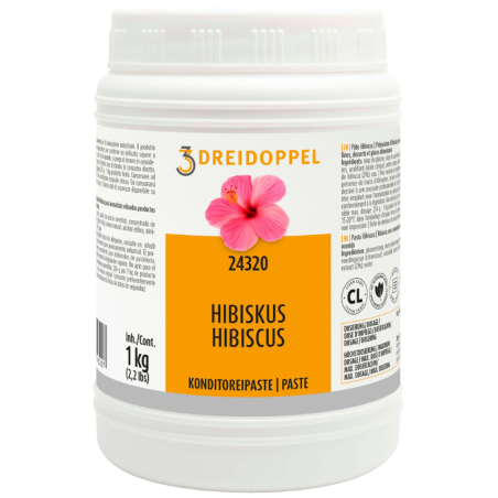1 kg PASTA HIBISKUS 24320 DREIDOPPEL pasta smakowa do lodów i wyrobów cukierniczych