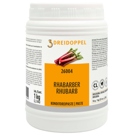 1 kg PASTA RABARBAR 260 DREIDOPPEL pasta smakowa do lodów i wyrobów cukierniczych