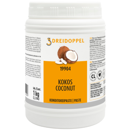1 kg PASTA KOKOS 199 DREIDOPPEL pasta smakowa do lodów i wyrobów cukierniczych