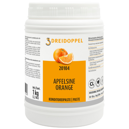 1 kg PASTA POMARAŃCZA 201 DREIDOPPEL pasta smakowa do lodów i wyrobów cukierniczych