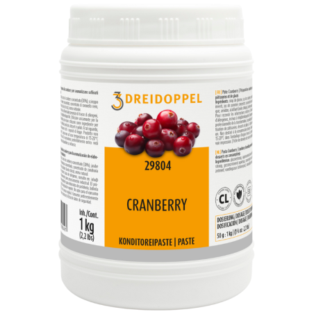 1 kg PASTA ŻURAWINA 298 DREIDOPPEL pasta smakowa do lodów i wyrobów cukierniczych