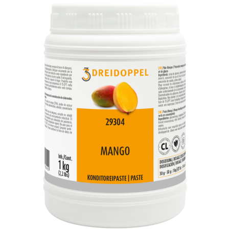 1 kg PASTA MANGO 293 DREIDOPPEL pasta smakowa do lodów i wyrobów cukierniczych