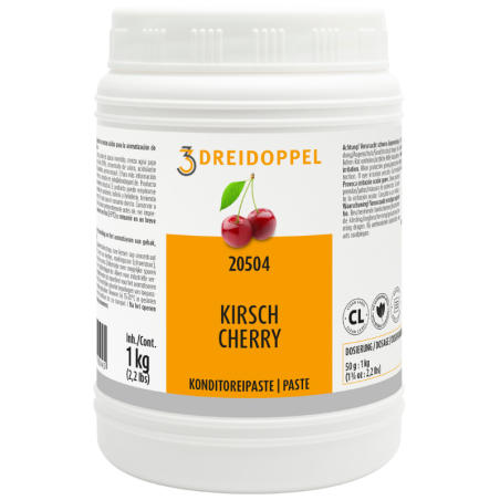 1 kg PASTA WIŚNIA 205 DREIDOPPEL pasta smakowa do lodów i wyrobów cukierniczych