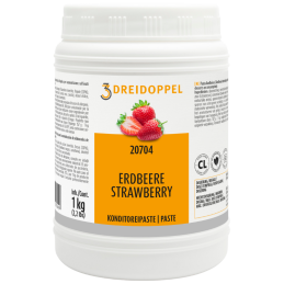 1 kg PASTA TRUSKAWKA 20704 DREIDOPPEL pasta smakowa do lodów i wyrobów cukierniczych
