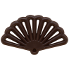 400 szt. Ażurki WACHLARZE z ciemnej czekolady 33192 Barbara Decor