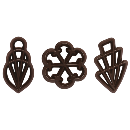 300 szt. Ażurki MELA z ciemnej czekolady 33122 Barbara Decor