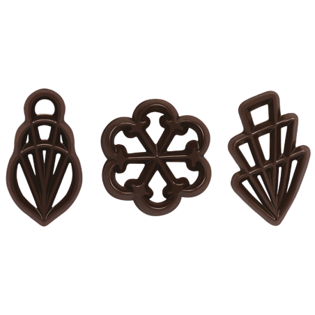 300 szt. Ażurki MELA z ciemnej czekolady 33122 Barbara Decor