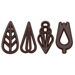 610 szt. Ażurki FINEZJA z ciemnej czekolady 33103 Barbara Decor