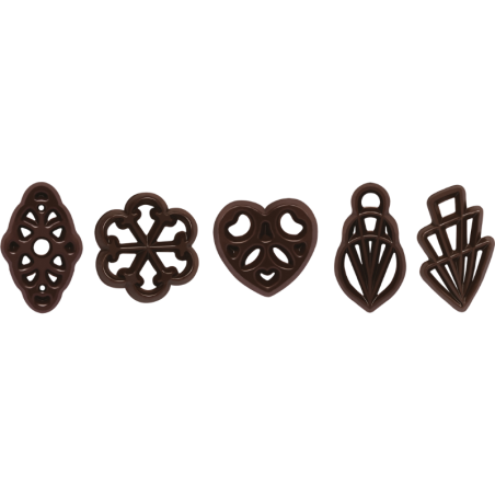 550 szt. Ażurki MILA z ciemnej czekolady 33120 Barbara Decor