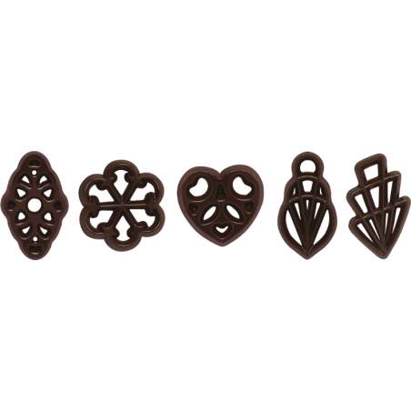 550 szt. Ażurki MILA z ciemnej czekolady 33120 Barbara Decor