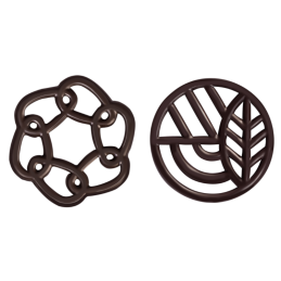 260 szt. AŻURKI INSPIRACJA 33102 BARBARA DECOR dekoracja z ciemnej czekolady dł. 40 mm