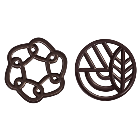 260 szt. AŻURKI INSPIRACJA 33102 BARBARA DECOR dekoracja z ciemnej czekolady dł. 40 mm