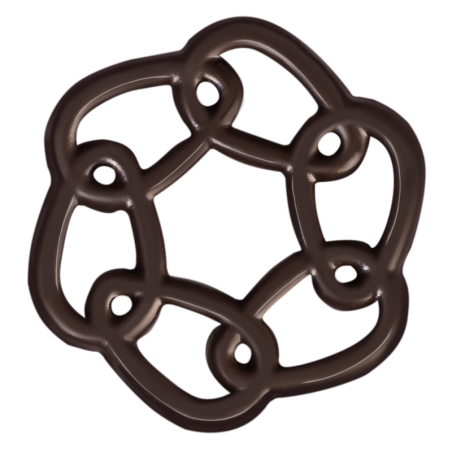 260 szt. AŻURKI INSPIRACJA 33102 BARBARA DECOR dekoracja z ciemnej czekolady dł. 40 mm