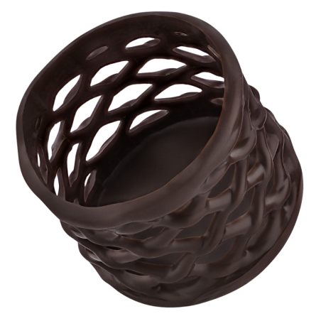 84 szt. FOREMKI GRILLAGE 30308 BARBARA DECOR ażurowa dekoracja z ciemnej czekolady Ø 30 x h 30 mm