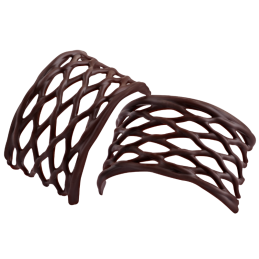 135 szt. AŻURKI GRILLAGE 31457 BARBARA DECOR ażurowa dekoracja z ciemnej czekolady 30 x 45 mm