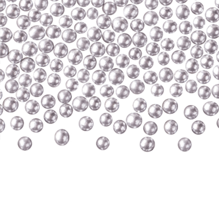 1.2 kg PEREŁKI SREBRNE 091926 BARBARA DECOR miękkie perełki cukrowe do dekoracji