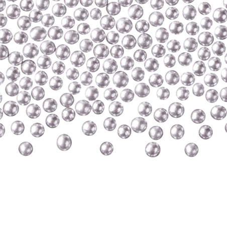 1.2 kg PEREŁKI SREBRNE 091926 BARBARA DECOR miękkie perełki cukrowe do dekoracji