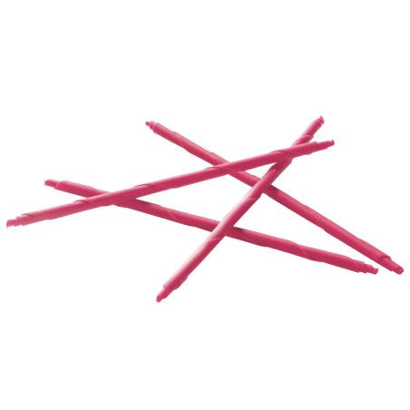 op. 120 szt. Ołówki Liczi - 334590 Barbara Decor - różowe patyczki z białej czekolady o dł. 200 mm