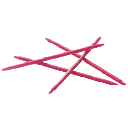 op. 120 szt. Ołówki Liczi - 334590 Barbara Decor - różowe patyczki z białej czekolady o dł. 200 mm