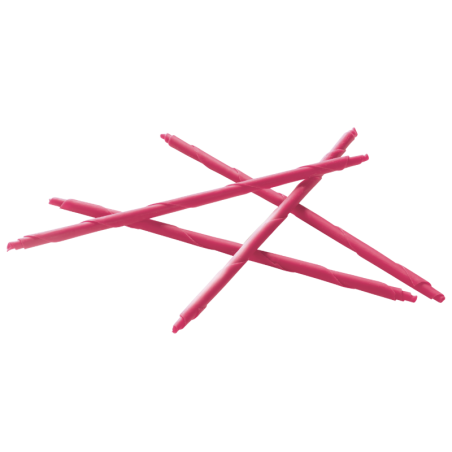 op. 120 szt. Ołówki Liczi - 334590 Barbara Decor - różowe patyczki z białej czekolady o dł. 200 mm