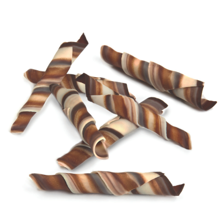 1,0 kg ROLSY TWISTER MARBLE 55 mm dekoracja czekoladowa 334594 Barbara Decor