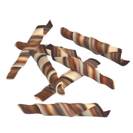 1,0 kg ROLSY TWISTER MARBLE 55 mm dekoracja czekoladowa 334594 Barbara Decor