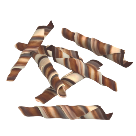 1,0 kg ROLSY TWISTER MARBLE 55 mm dekoracja czekoladowa 334594 Barbara Decor