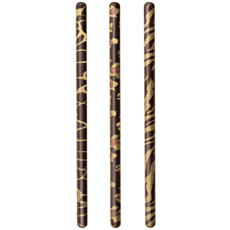 228 szt. BIERKI PRINT DESEROWE 33722 BARBARA DECOR dekoracja z ciemnej czekolady dł. 135 mm