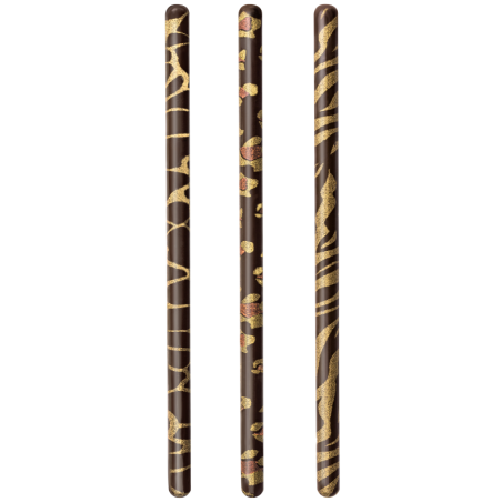 228 szt. BIERKI PRINT DESEROWE 33722 BARBARA DECOR dekoracja z ciemnej czekolady dł. 135 mm