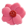 op. 210 szt. Kwiat Magnolii Różowy - 33405 Barbara Decor - dekoracja z białej czekolady - wym. 30 x 34 mm