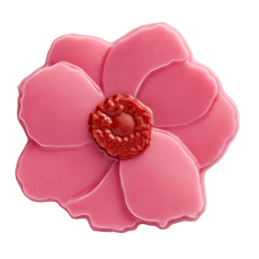 op. 210 szt. Kwiat Magnolii Różowy - 33405 Barbara Decor - dekoracja z białej czekolady - wym. 30 x 34 mm