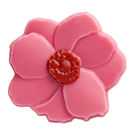 op. 210 szt. Kwiat Magnolii Różowy - 33405 Barbara Decor - dekoracja z białej czekolady - wym. 30 x 34 mm