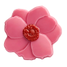 op. 210 szt. Kwiat Magnolii Różowy - 33405 Barbara Decor - dekoracja z białej czekolady - wym. 30 x 34 mm