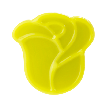 216 szt. KWIATKI KOLOROWE 33996 BARBARA DECOR dekoracja z białej czekolady 15 x 20 mm