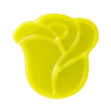 216 szt. KWIATKI KOLOROWE 33996 BARBARA DECOR dekoracja z białej czekolady 15 x 20 mm