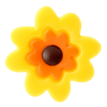 252 szt. WIOSENNE KWIATY 33994 BARBARA DECOR dekoracja z białej czekolady 30 x 35 mm